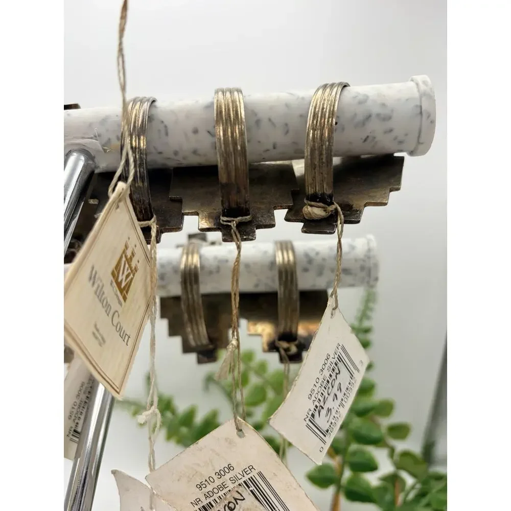 16 Wilton Court Southwestern Vintage Napkin Rings. Silver Plated.
